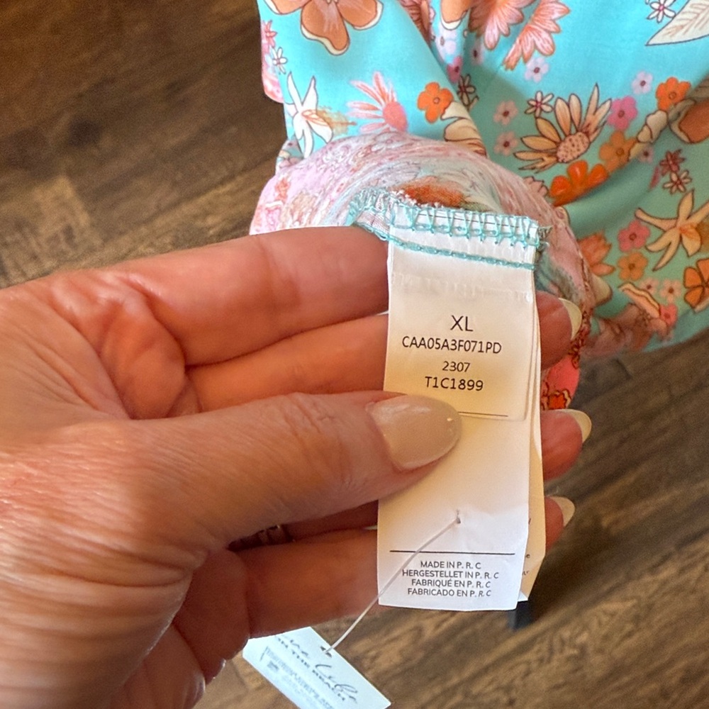 Cupshe Floral Halter Dress in Pink and Blue - Picture 6 of 8